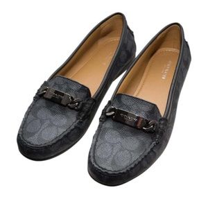 Coach Olive Loafer Flats Black Smoke 7.5